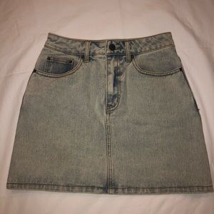 Rhythem Blue Jean Mini Skirt size 2, 25 waist.